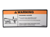 1703804 Decal, Warning Crushing | JLG